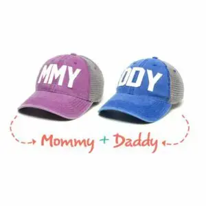 Mommy (MMY) and Daddy (DDY) Trucker Style Baseball Caps